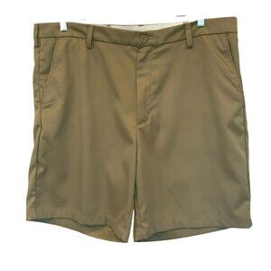 Amazon Essentials Men's Flat Front Bermuda Golf Shorts Sz 40 in Khaki Tan Active
